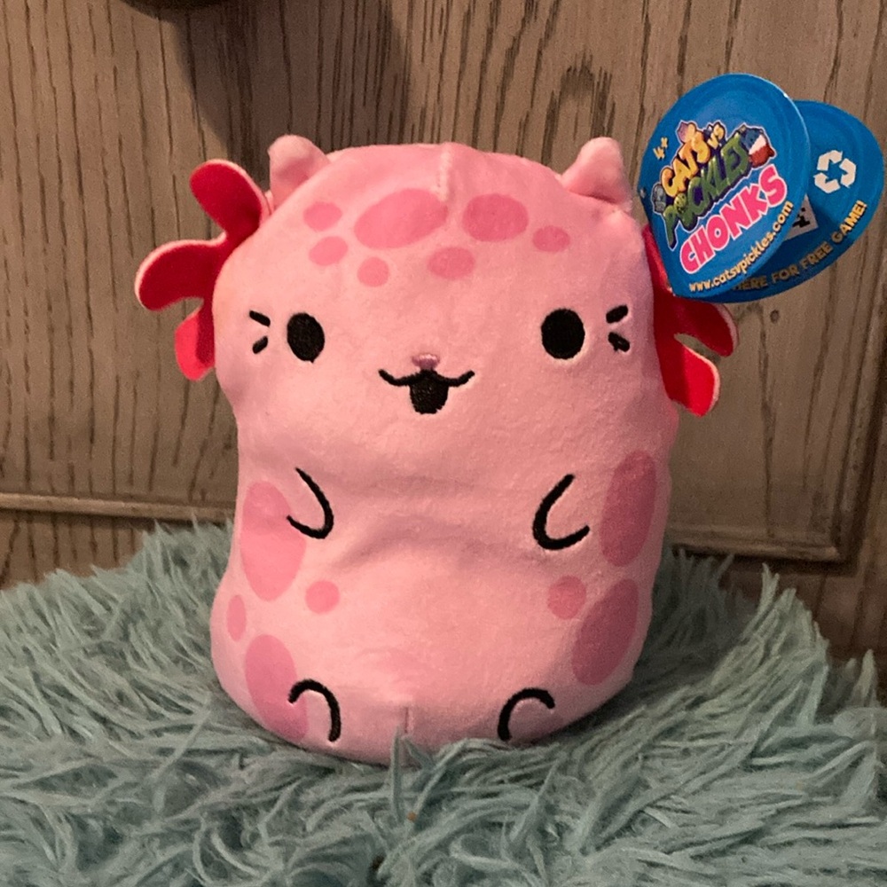 “TAG BENT A LITTLE” cats vs pickles pink axolotl cat CHONKS